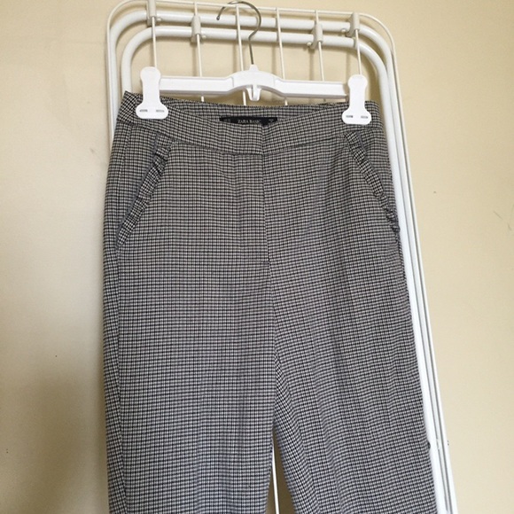 Zara slim patterned ankle pants XS - Picture 4 of 4